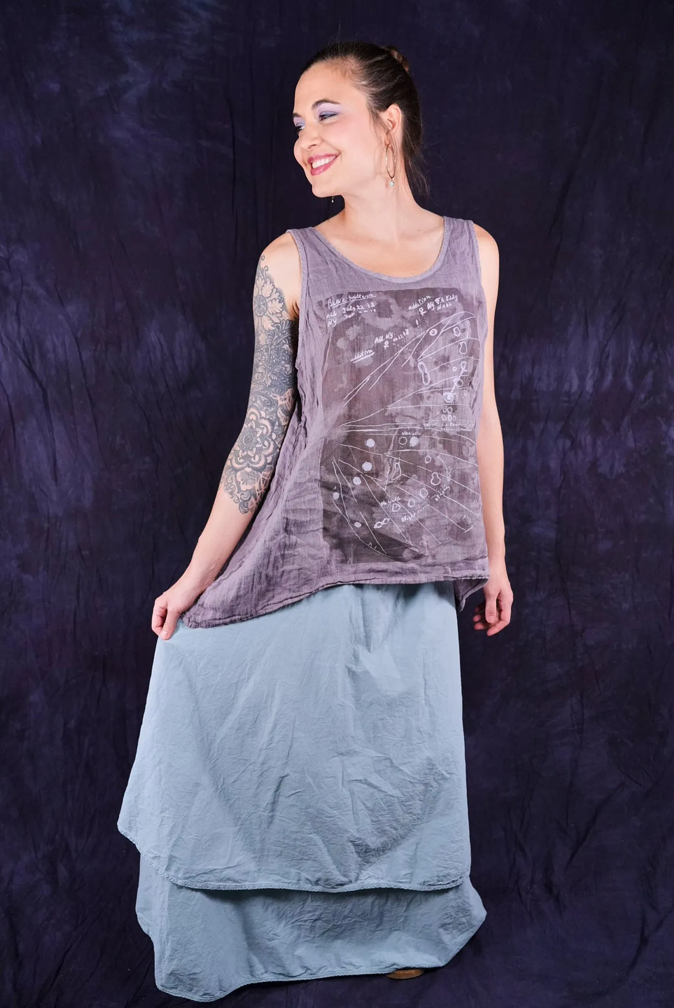 1196 Linen Tank Shantung-P