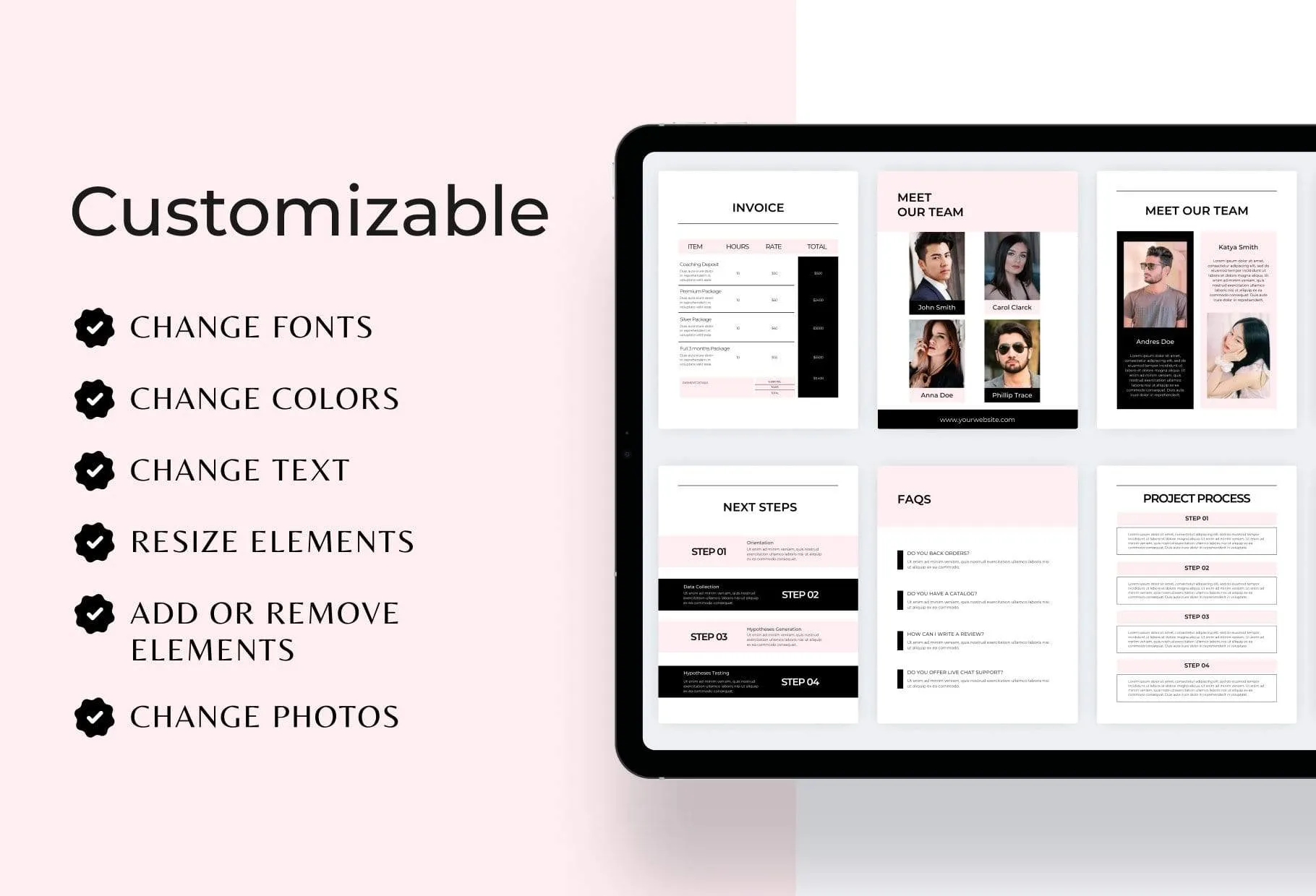 21 Page Client Welcome Packet for Coaches Editable Canva Template Chic Collection