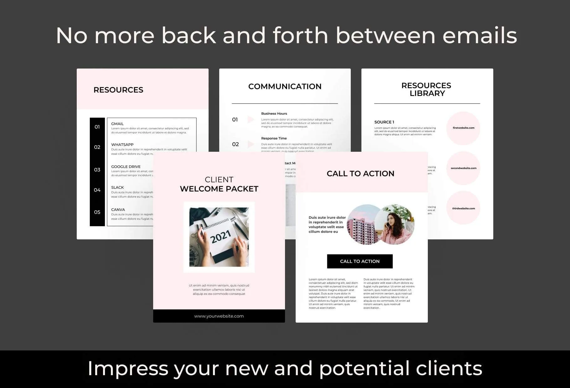 21 Page Client Welcome Packet for Coaches Editable Canva Template Chic Collection