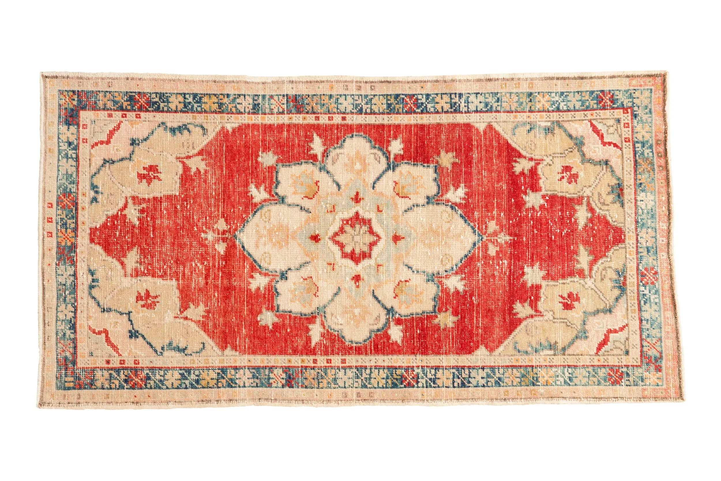 2.5x5 Vintage Distressed Oushak Rug Runner