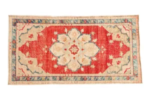 2.5x5 Vintage Distressed Oushak Rug Runner