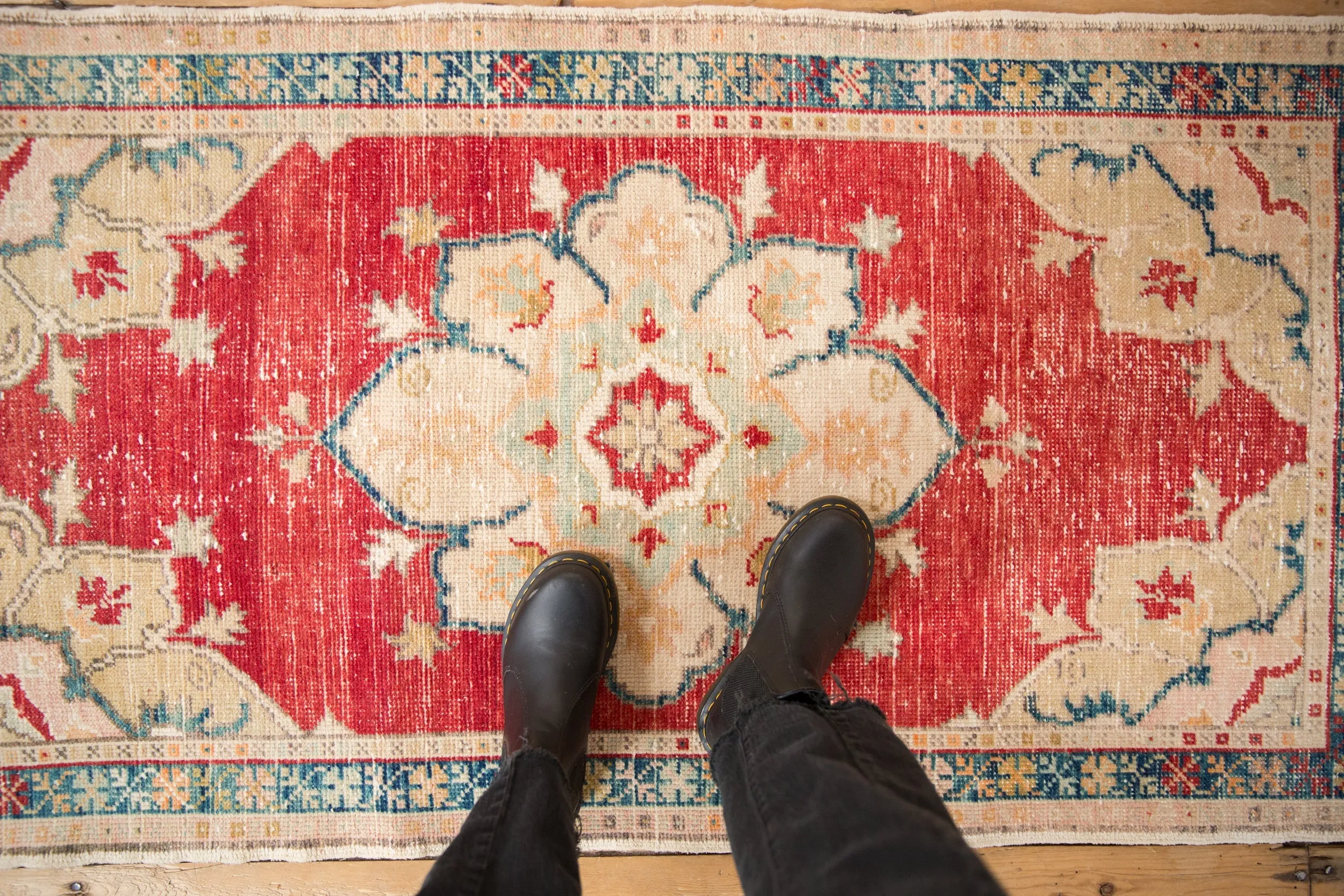 2.5x5 Vintage Distressed Oushak Rug Runner