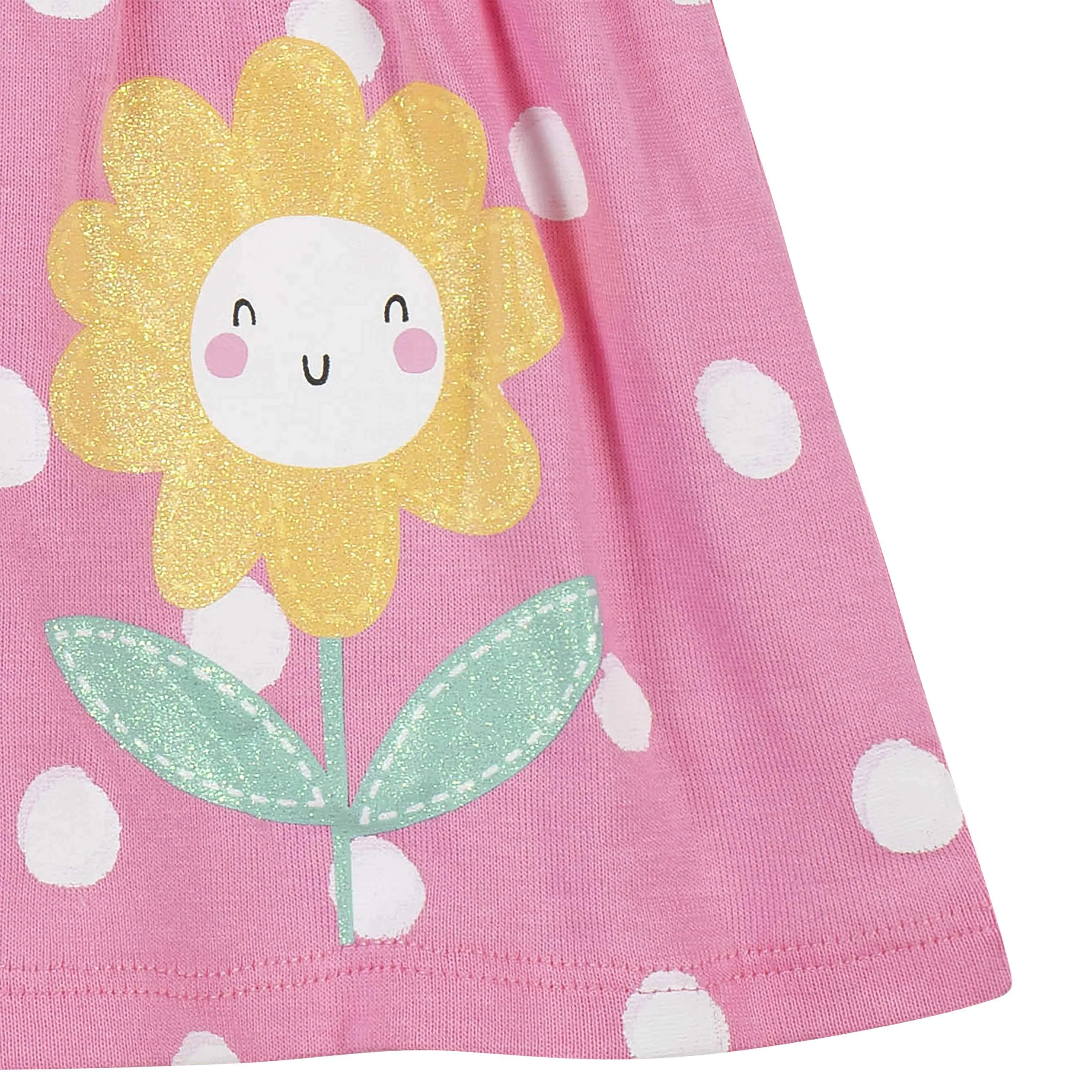 3-Piece Girls Sunflower Dress & Headband Set