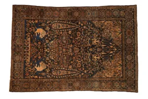 4x6 Antique Pictorial Farahan Sarouk Rug