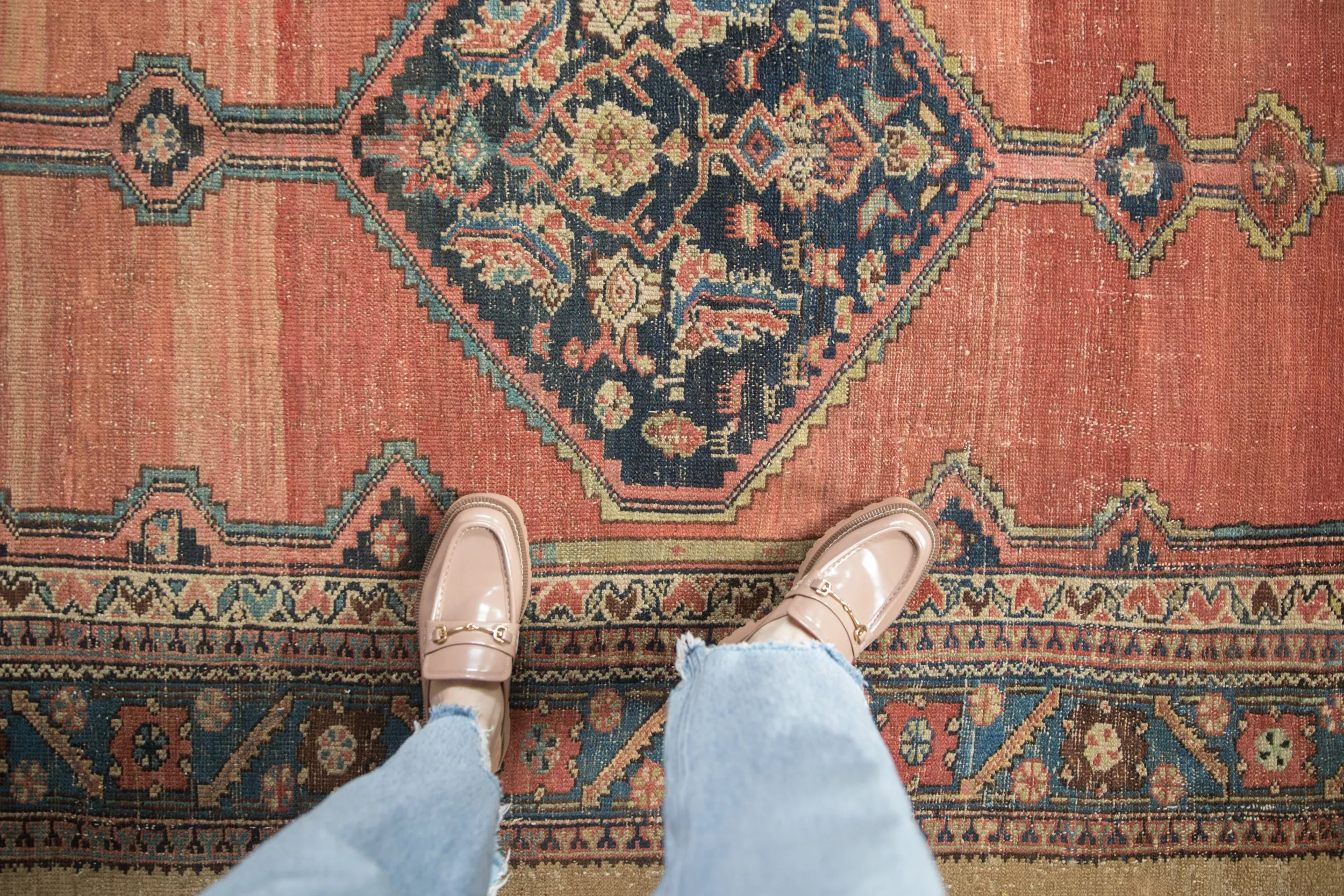5.5x11 Antique Hamadan Rug Runner