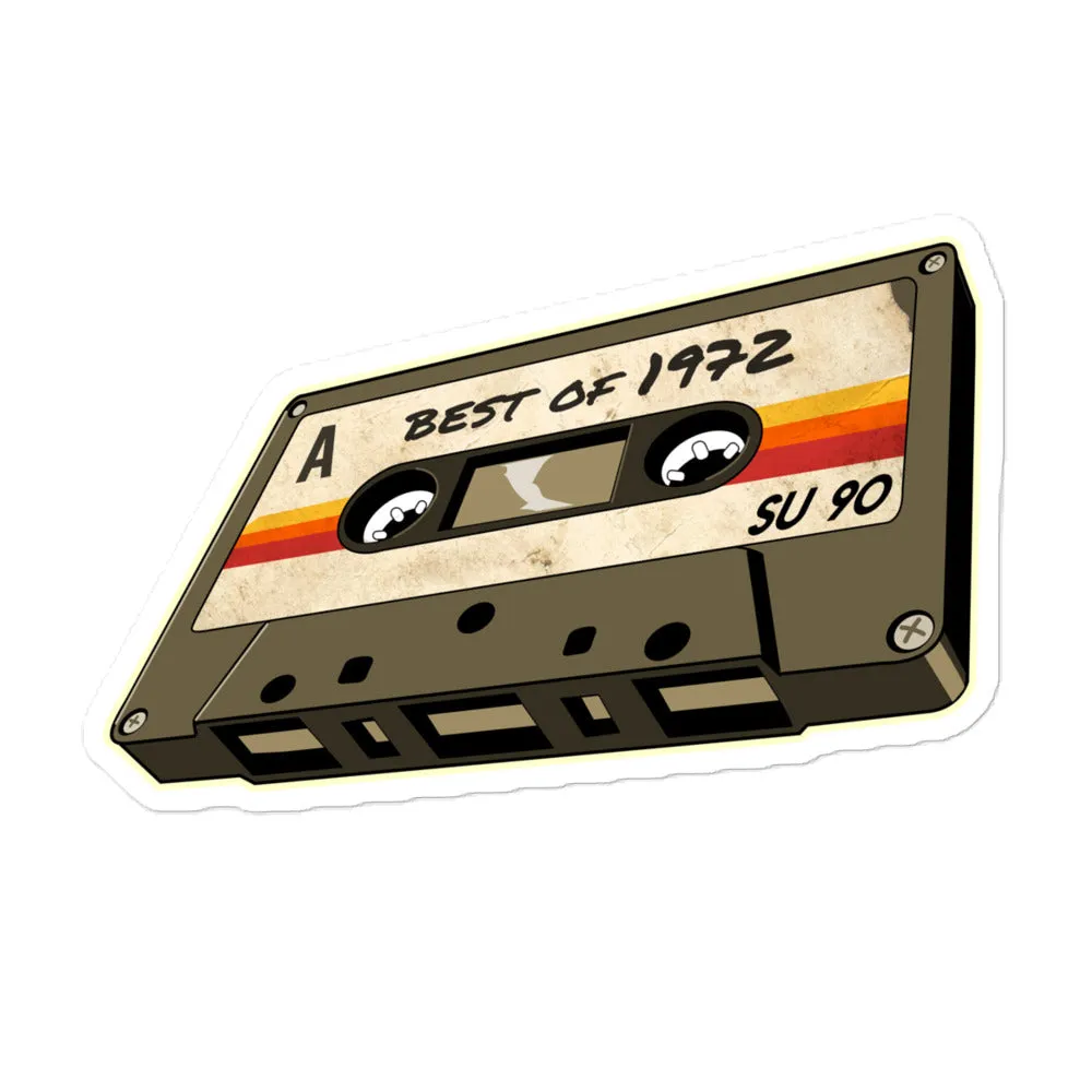 72 - Best of 1972 - Retro Cassette Tape Vinyl Decal stickers
