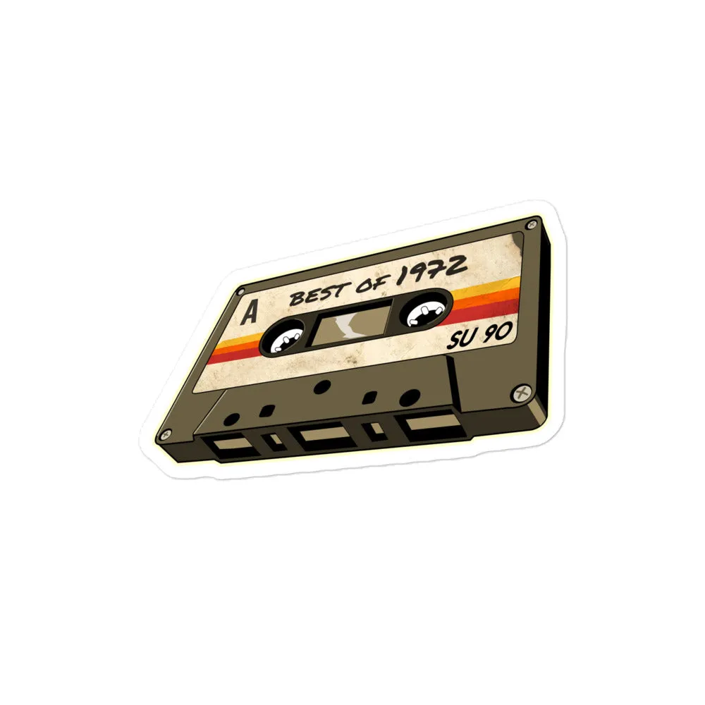 72 - Best of 1972 - Retro Cassette Tape Vinyl Decal stickers