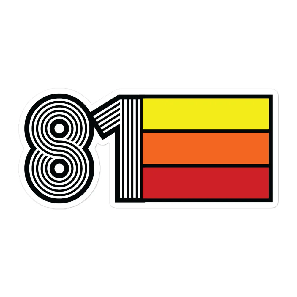 81 - 1981 Retro Tri- Line Decal Decoration Bubble-free Vinyl stickers