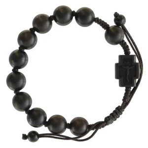 Adjustable Jujube Wood Rosary Bracelet (10mm)