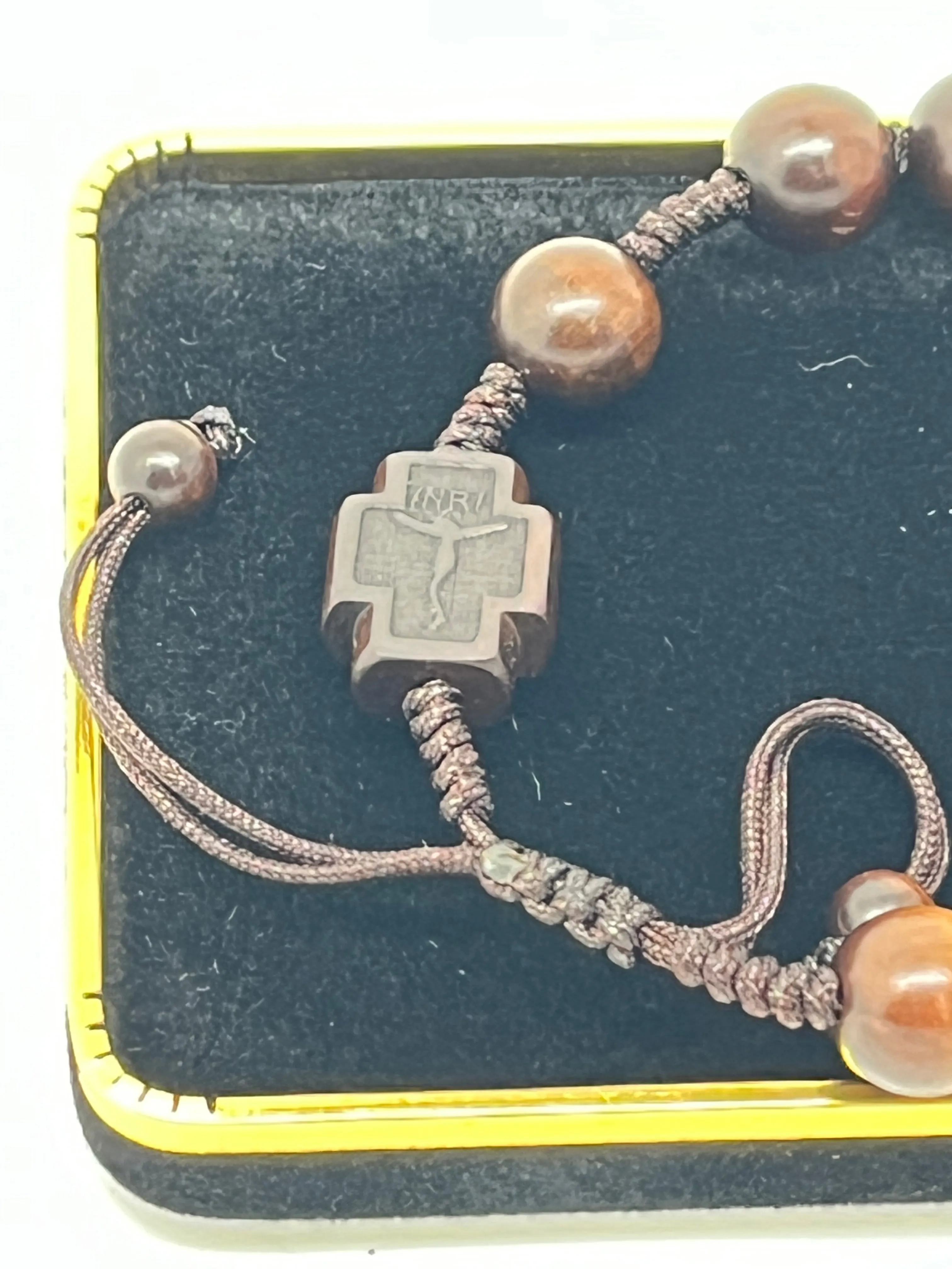 Adjustable Jujube Wood Rosary Bracelet (10mm)