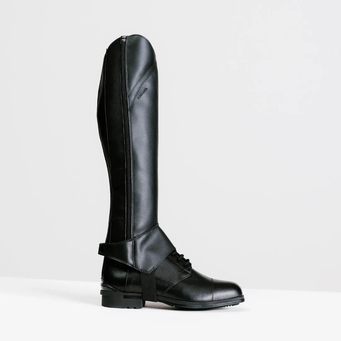 Adult Horse Riding Half Chaps 500 - Black
