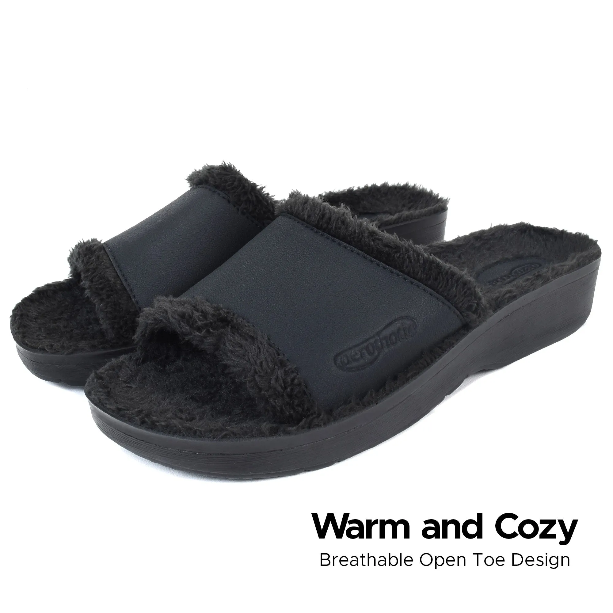 Aerothotic - Aspen Fuzzy Strap Women's Slipper