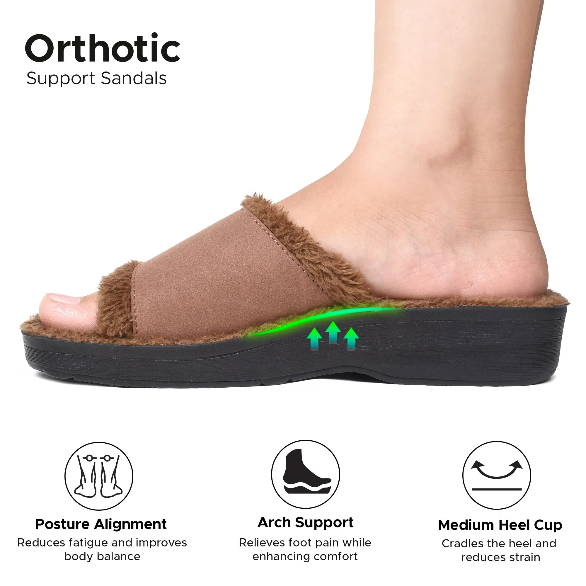 Aerothotic - Aspen Fuzzy Strap Women's Slipper