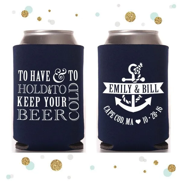 Anchor - Wedding Can Cooler #30R