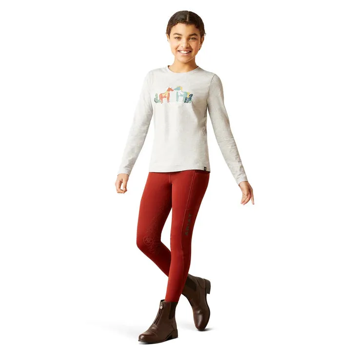 Ariat Winter Fashions Youth LS Tee Heather Grey