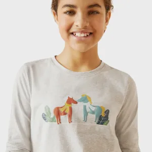 Ariat Winter Fashions Youth LS Tee Heather Grey