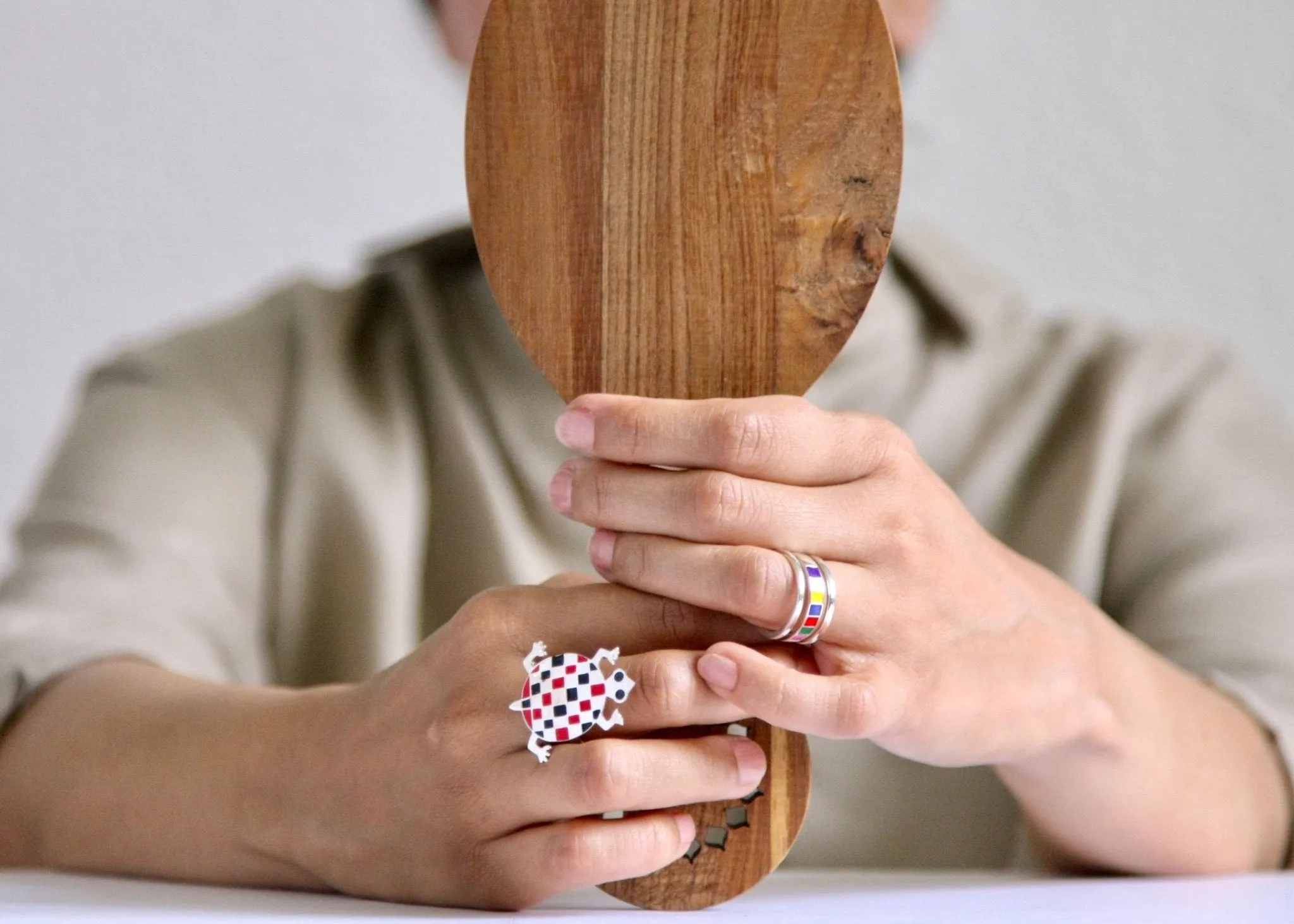 Arresting 'kurma' tortoise statement ring