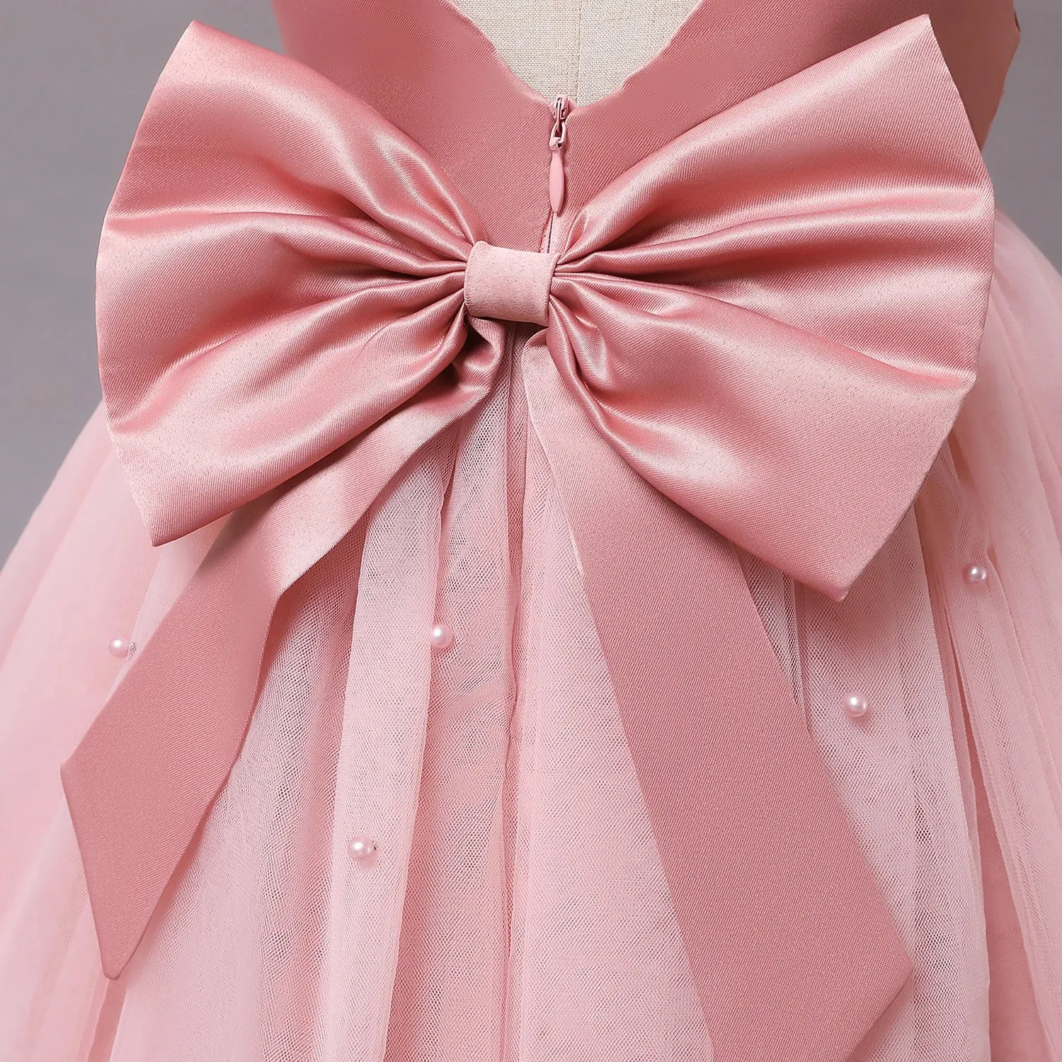 Backless Bow Baby Girls Dress