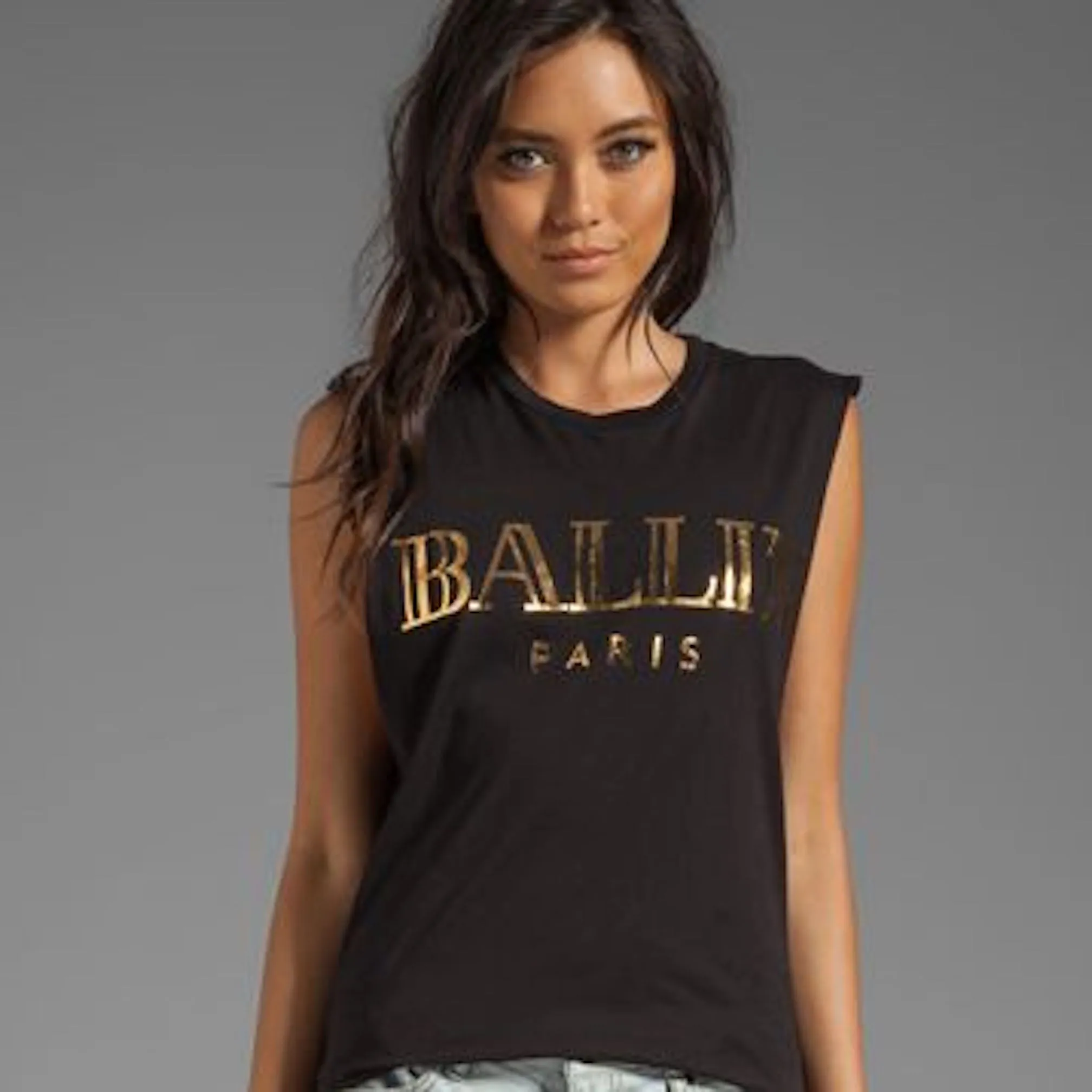 BALLIN GOLD FOIL MUSCLE TEE