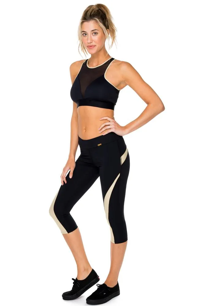 BARACOA - Gold Cut Out Capri