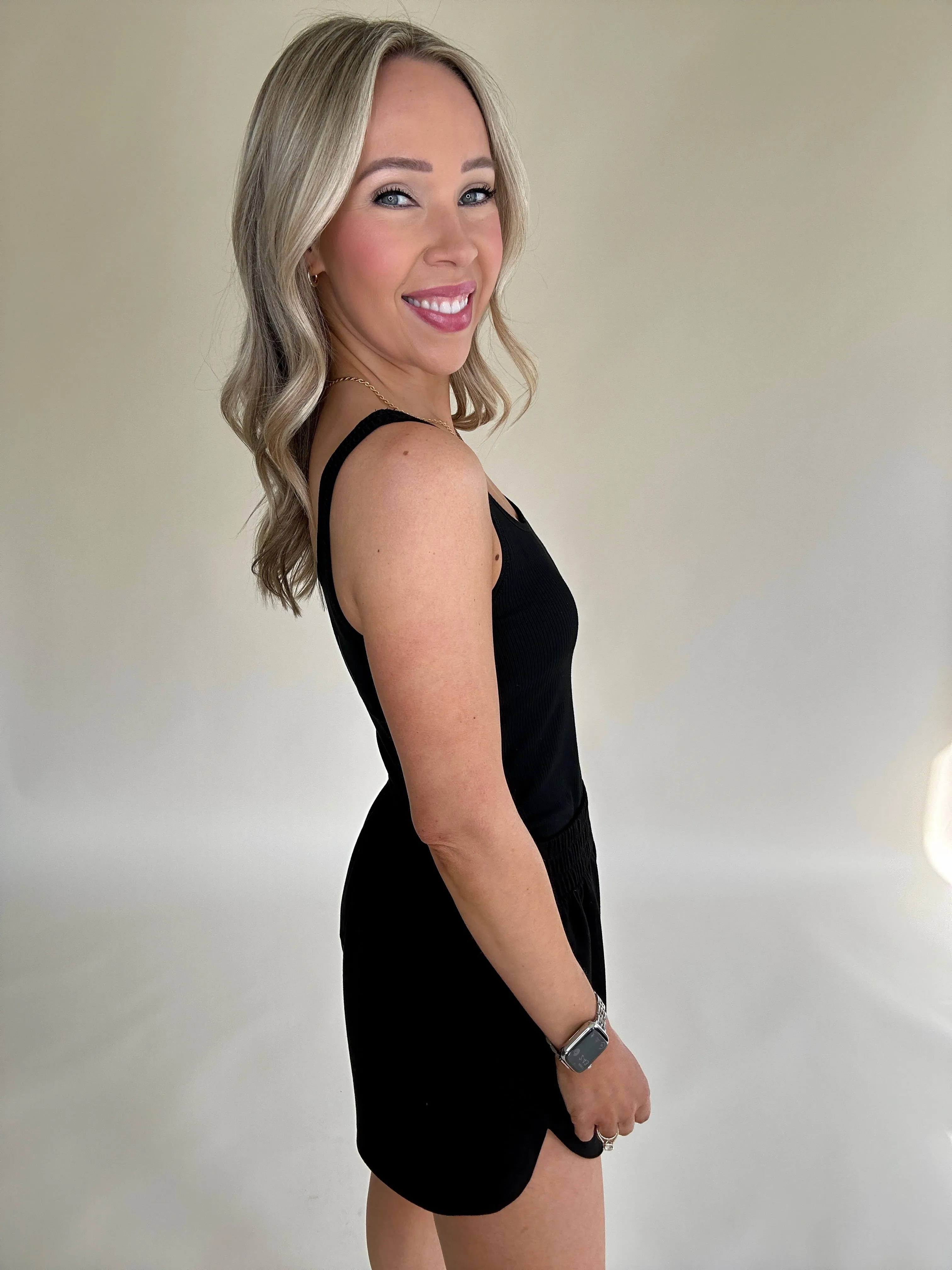 Basic Instincts Built In Bra Top - Black