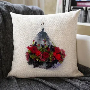 Beautiful Flowers Linen Pillowcase