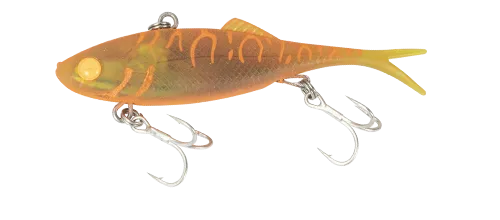 Berkley Shimma Fork Soft Vibe Lure 100mm Orange Crush Mega Clearance