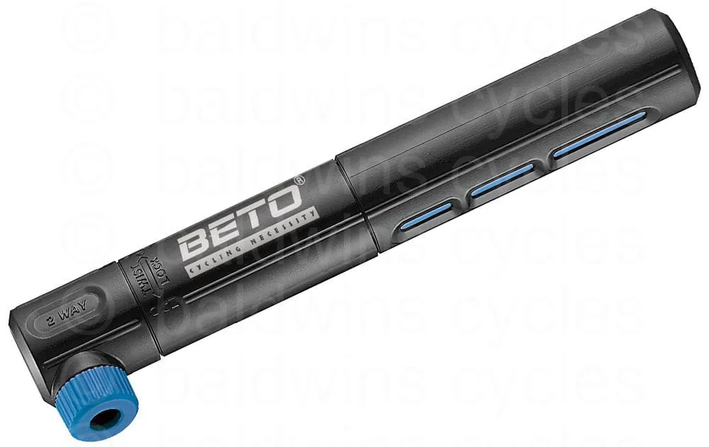 Beto CRH-015P - Two-Way Twist Lock Pocket Mini Pump - Black/Green