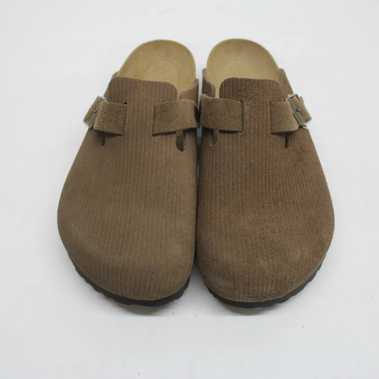 Birkenstock Boston BS Suede Leather Embossed Unisex Slippers Sandals - UK 5 - US 7 Women / 5 Men - EU 38