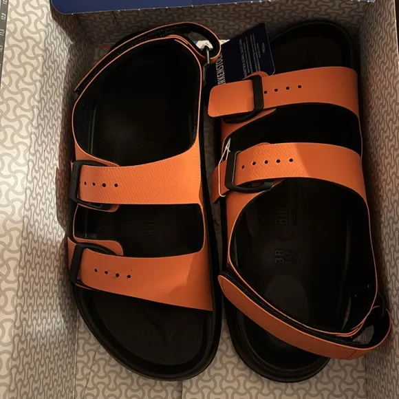 Birkenstock waterproof mogami terra sandals in burnt orange