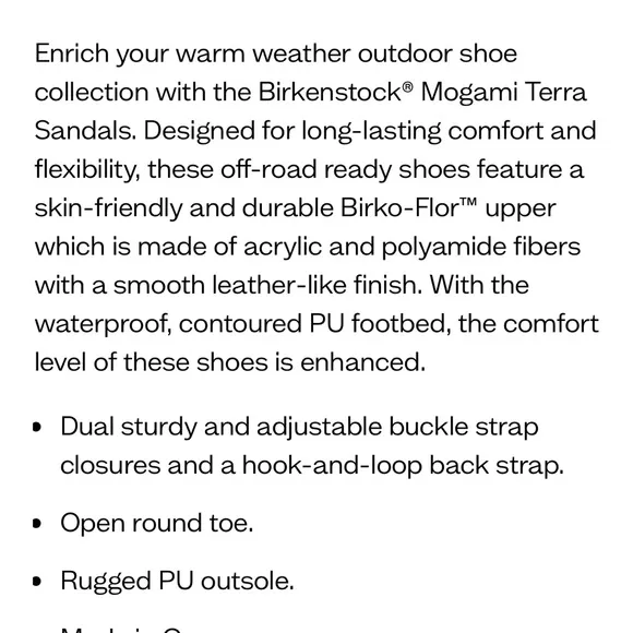 Birkenstock waterproof mogami terra sandals in burnt orange