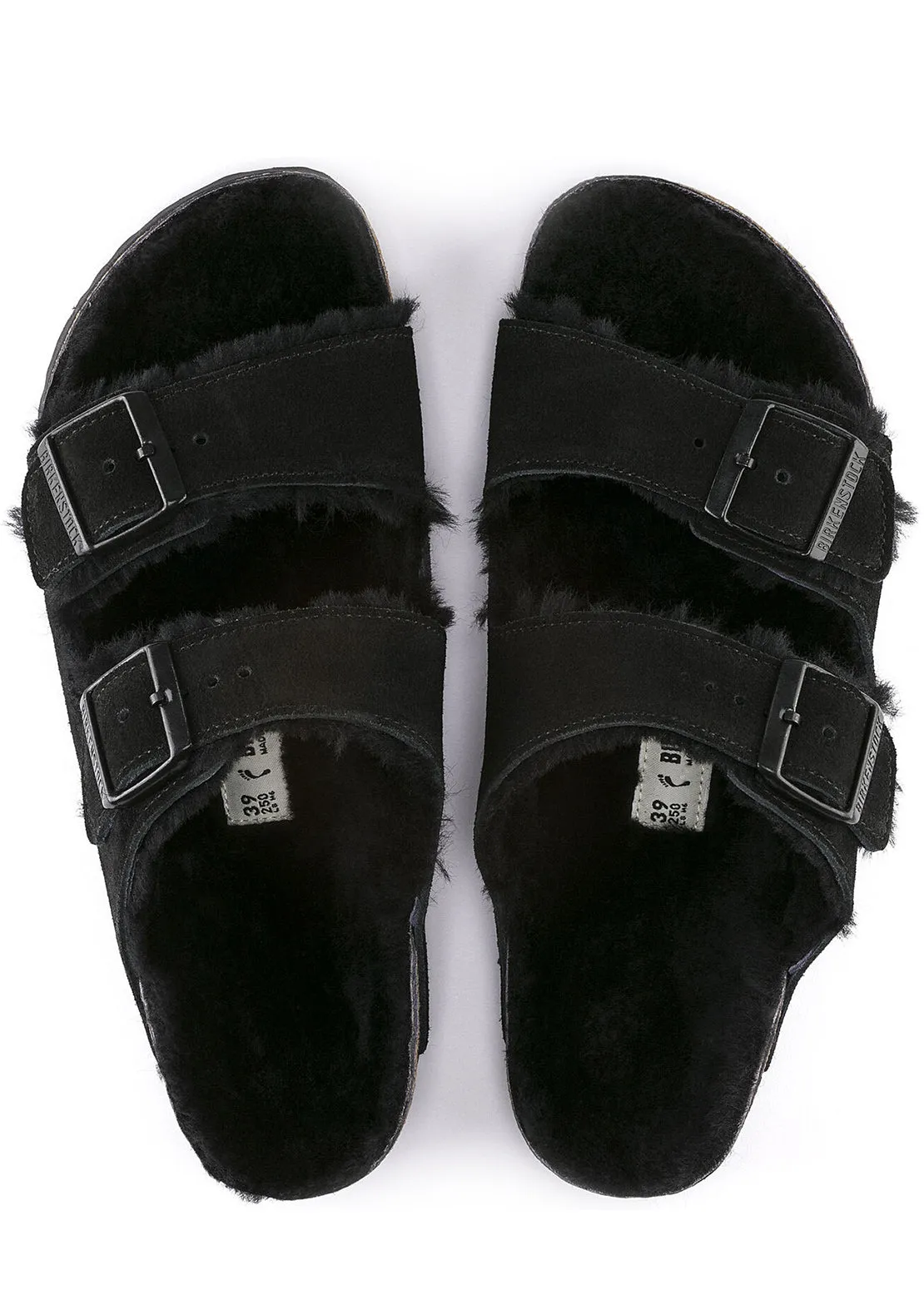Birkenstock Women's Arizona Shearling Suede Narrow Sandals