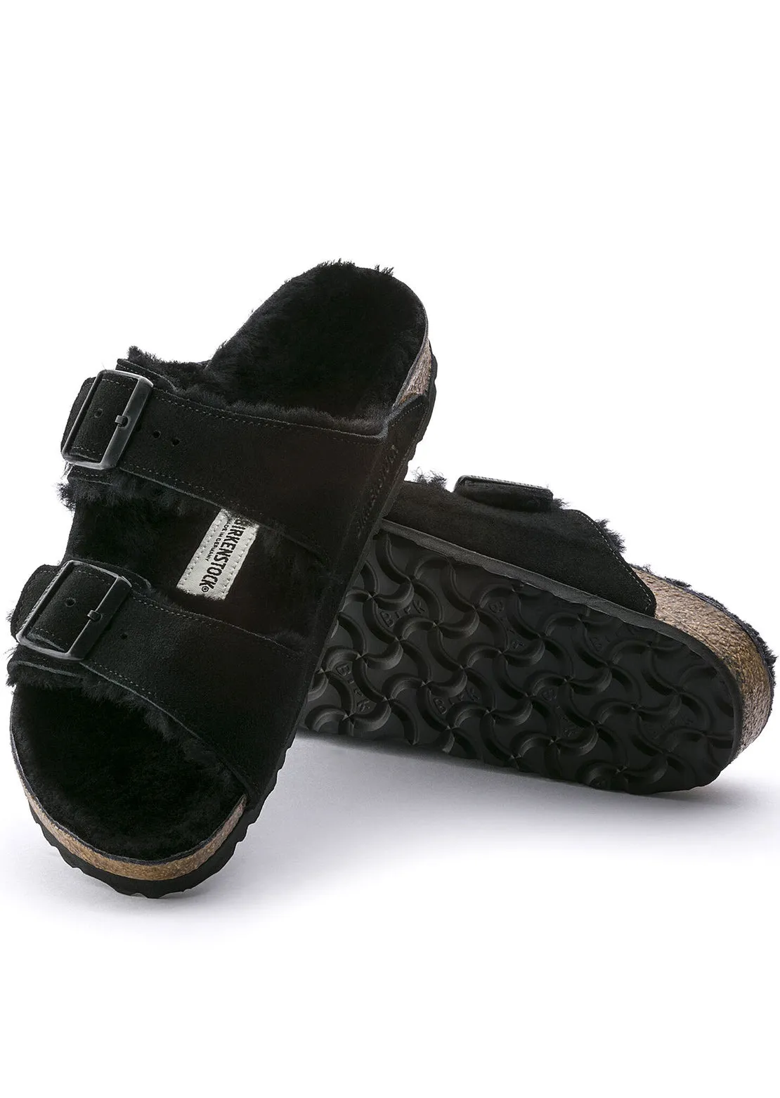 Birkenstock Women's Arizona Shearling Suede Narrow Sandals