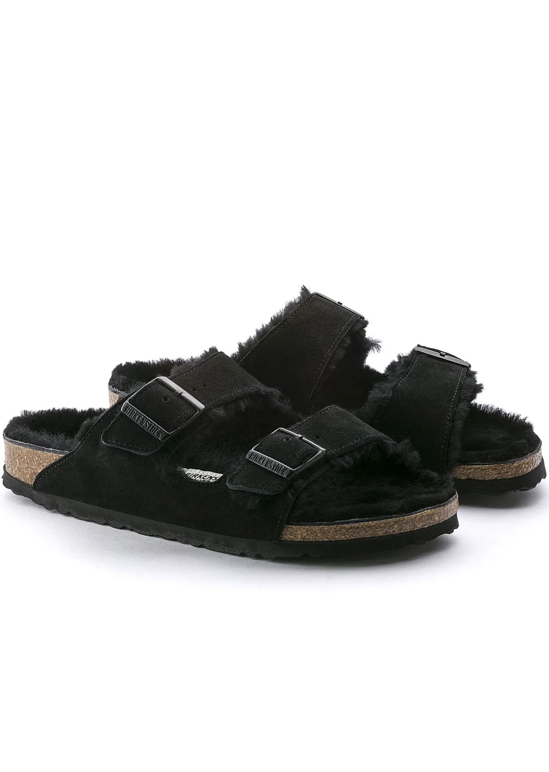 Birkenstock Women's Arizona Shearling Suede Narrow Sandals