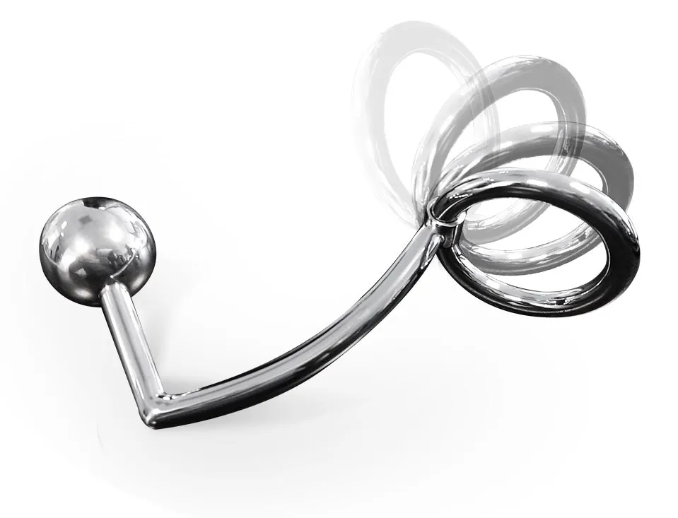 Black Label - Stainless Cockring Flexible Anal Lock