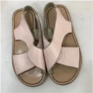 Bonpoint pink cherry embossed sandal shoe