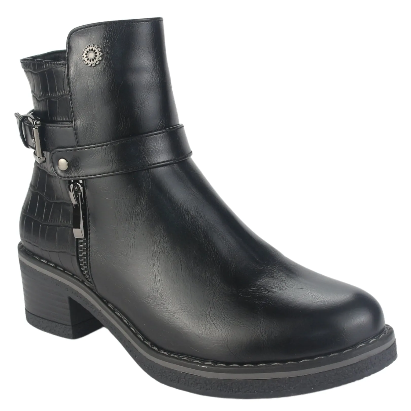 Botin Chalada Mujer Brike-1 Negro Casual