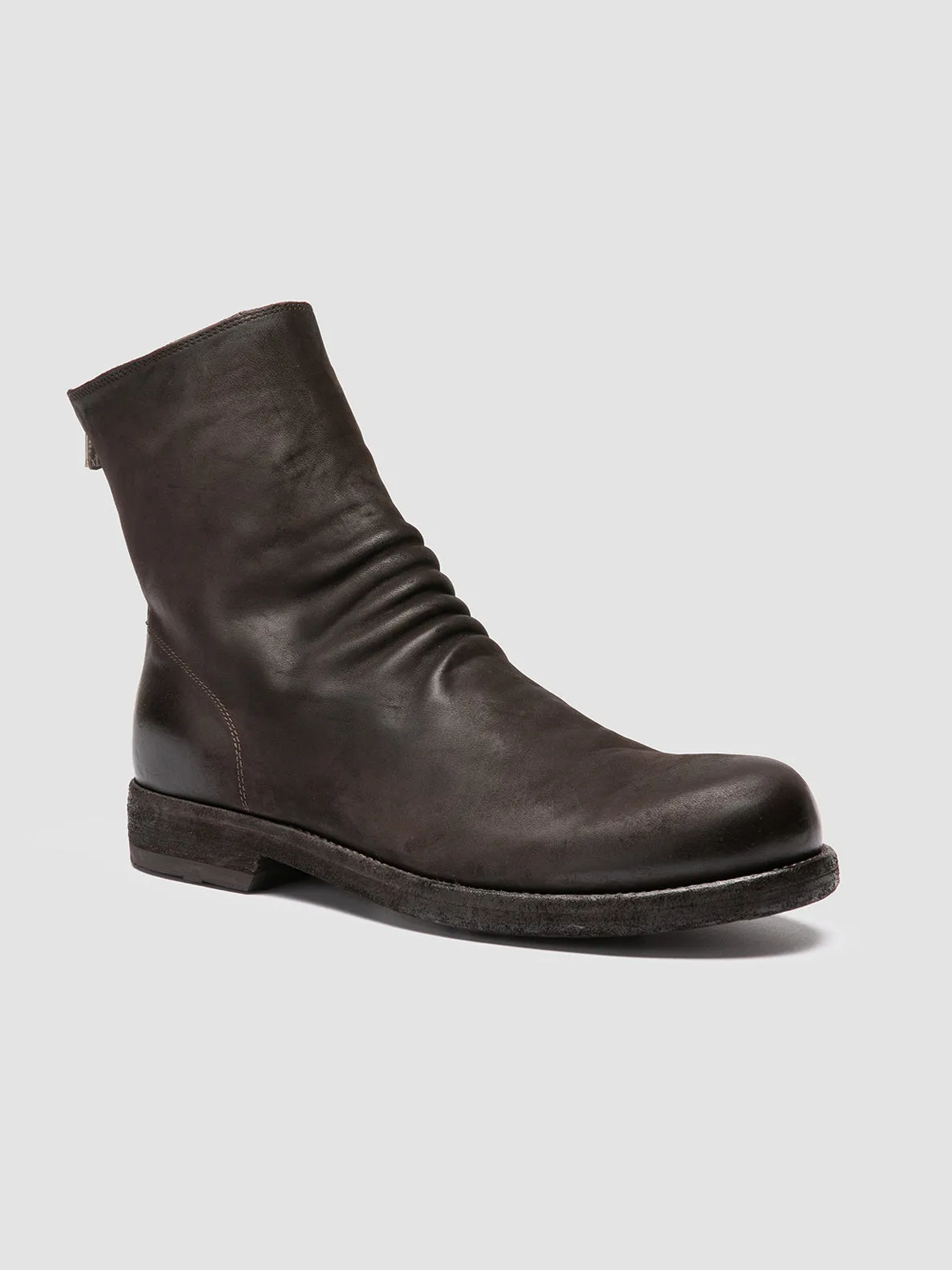 BULLA DD 103 - Brown Leather Zipped Boots