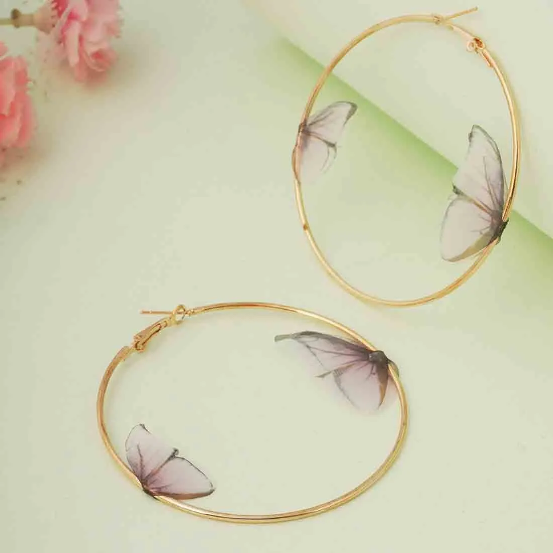 Butterfly Hoop Earrings