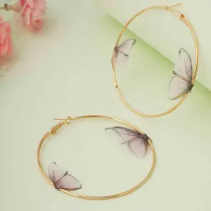 Butterfly Hoop Earrings