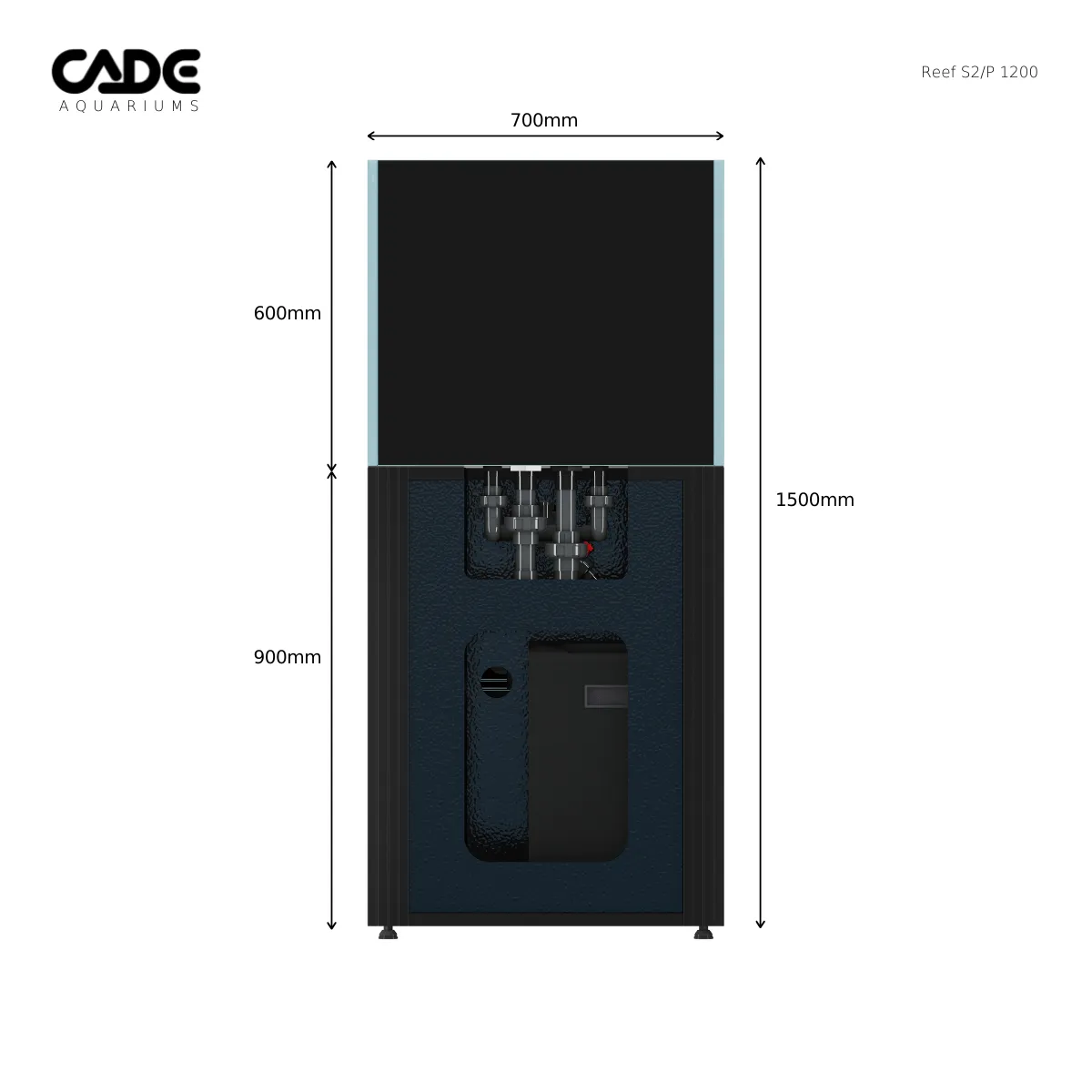 CADE Reef Peninsula S2 1200 (P1200) - Black