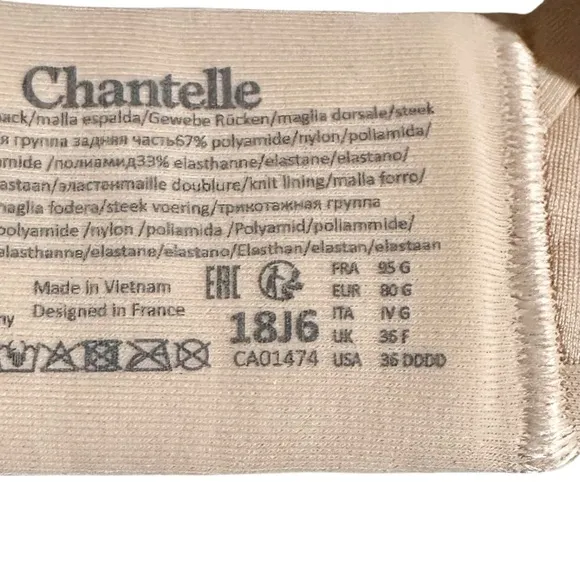 Chantelle Comfort Chic Full Coverage Custom Fit Bra - Nude Rose Size 36DDDD