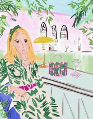 CHIC AT THE BAR - Art Print