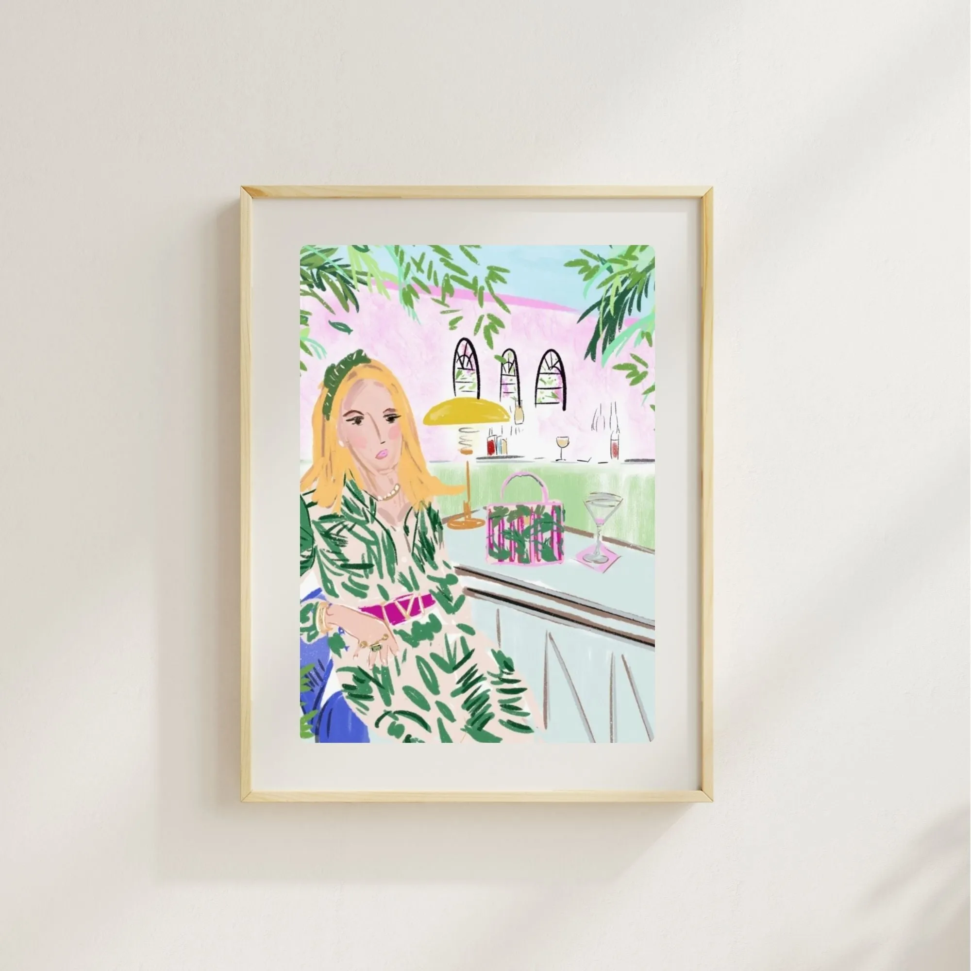 CHIC AT THE BAR - Art Print