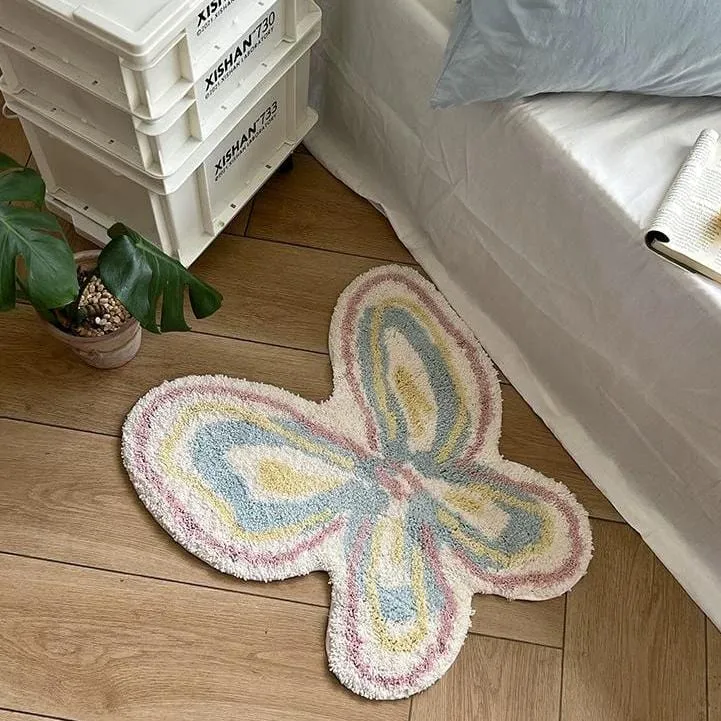 Chic Butterfly Dream Plush Rug Carpet