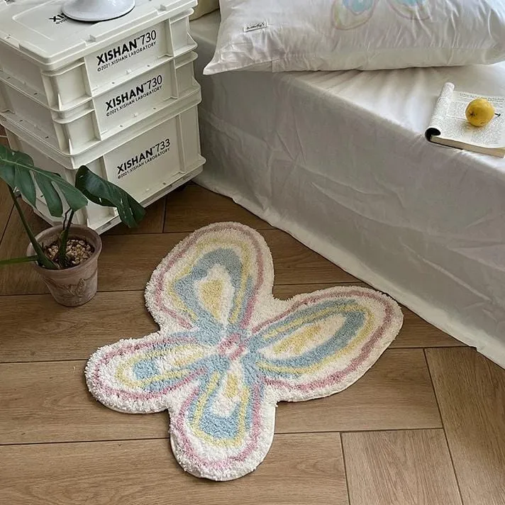 Chic Butterfly Dream Plush Rug Carpet