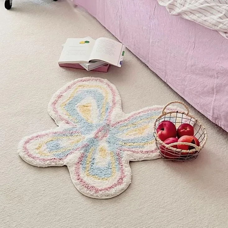 Chic Butterfly Dream Plush Rug Carpet