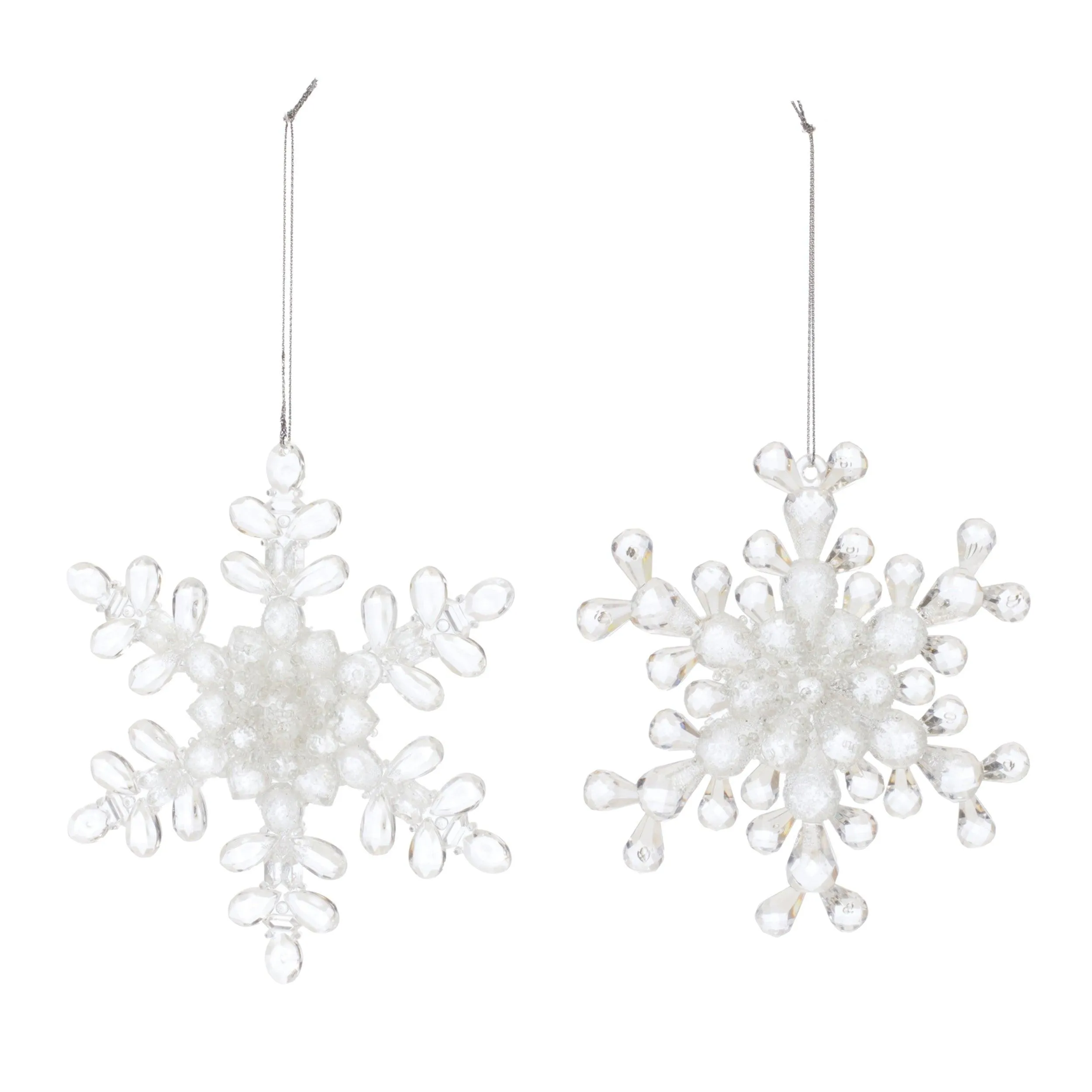 Clear Acrylic Snowflake Ornament (Set of 24)
