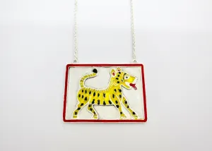 Conversation starter 'baagh' tiger necklace