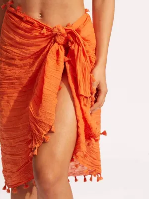 Cotton Gauze Sarong in Mandarin